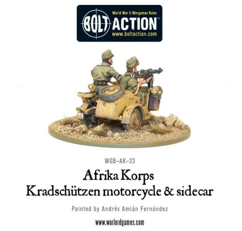 Afrika Korps Kradschutzen Motor & Sidecar
