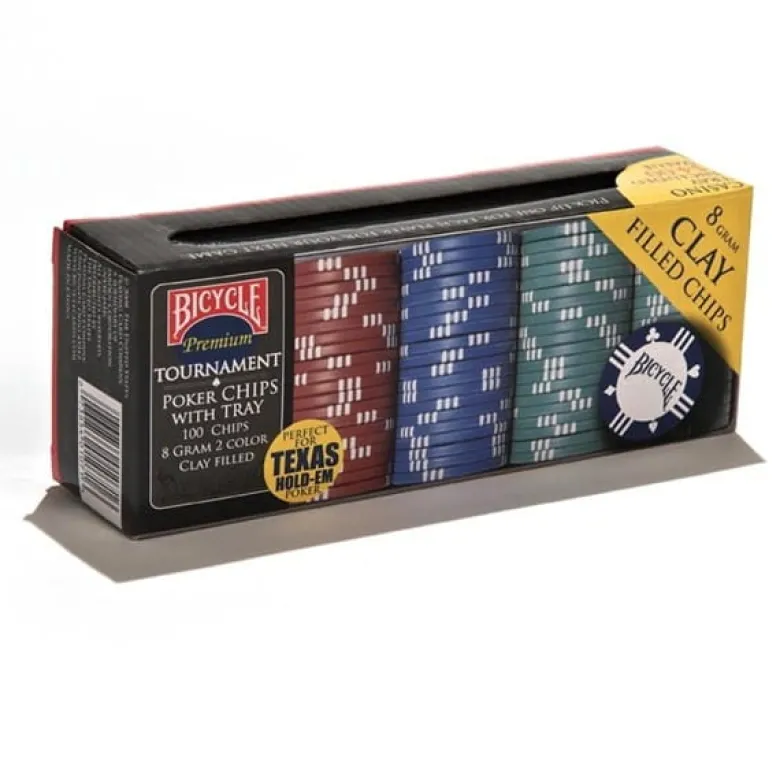 Bicycle: Premium Clay Poker Chips 100szt 8g
