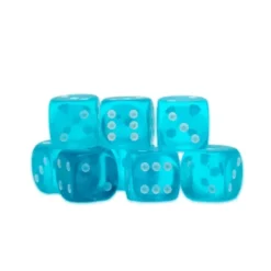 Blue Topaz D6 Dice