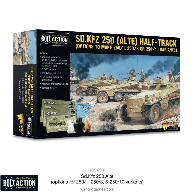 Bolt Action: Sd.Kfz 250 (Alte) Half-Track (options to make 250/1, 250/3 or 250/10 variants)