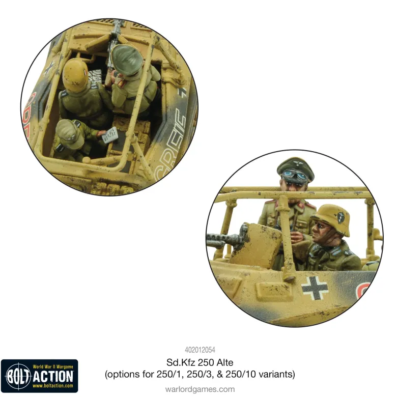 Bolt Action: Sd.Kfz 250 (Alte) Half-Track (options to make 250/1, 250/3 or 250/10 variants)