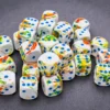 Chessex Brush Breezy/blue 12mm d6 Dice Block (36 dice)