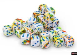 Chessex Brush Breezy/blue 12mm d6 Dice Block (36 dice)