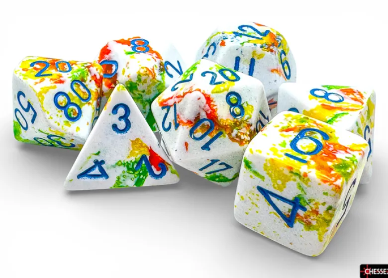 Chessex Brush Polyhedral Breezy/blue 7-Die Set