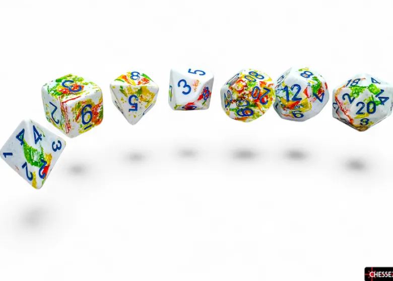 Chessex Brush Polyhedral Breezy/blue 7-Die Set