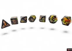 Chessex Brush Polyhedral Deep Forest/gold 7-Die Set