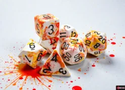 Chessex Brush Polyhedral Sunrise/black 7-Die Set