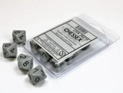 Chessex Opaque Dark Grey/black Set of Ten d10s