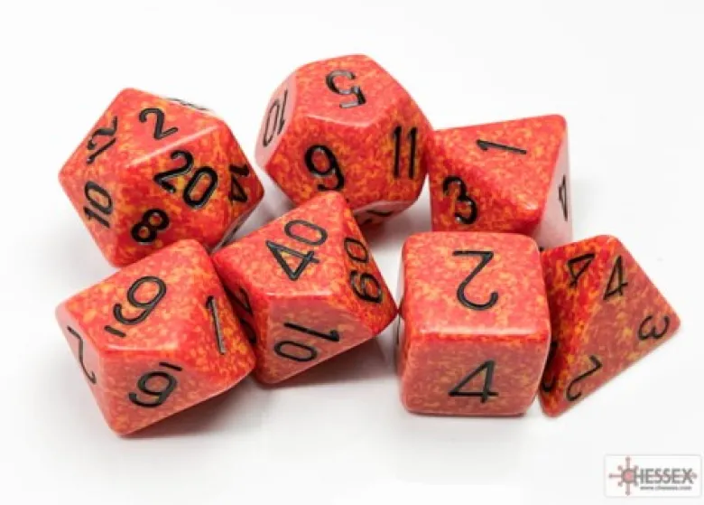 Chessex Speckled Fire Polyhedral 7-Dice Set