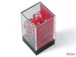 Chessex Translucent Red/White Polyhedral Dice Set