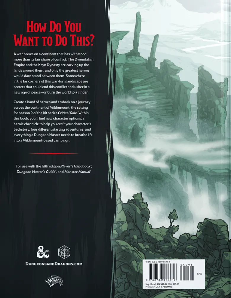 D&D 5.0: Explorer's Guide to Wildemount EN