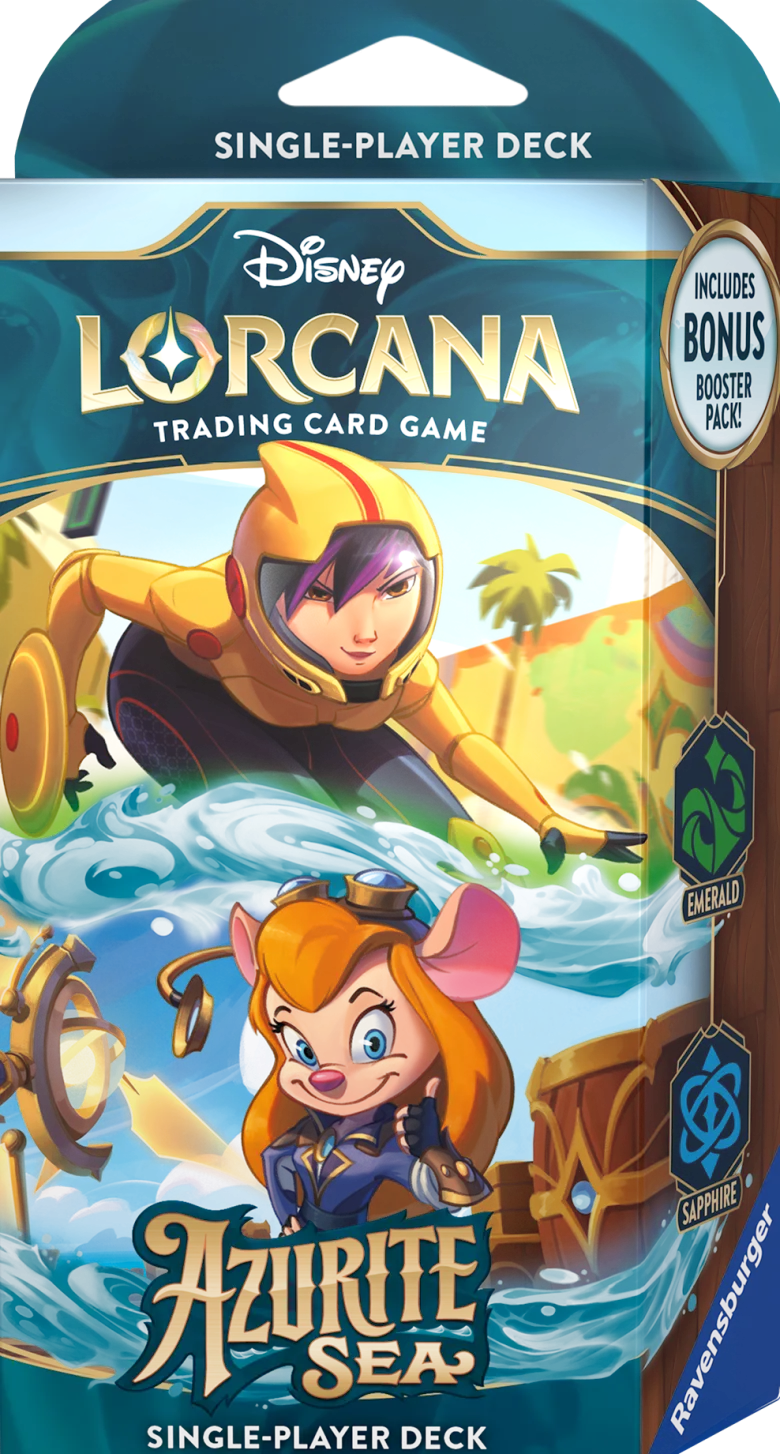 Disney Lorcana TCG: Azurite Sea - Go Go Tamago & Gadget (Emerald & Saphire) Starter Deck