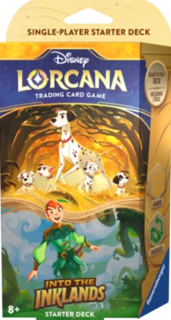 Disney Lorcana TCG: Into the Inklands - Bongo & Peter Pan (Amber & Emerald) Starter Deck