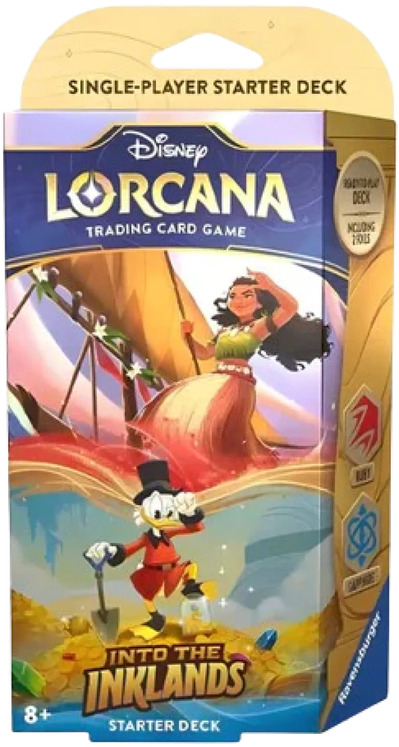 Disney Lorcana TCG: Into the Inklands - Moana & Uncle Scrooge (Ruby & Sapphire) Starter Deck