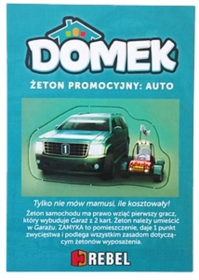 Domek + 3 żetony -"Bocian", "Auto", #Shelfie