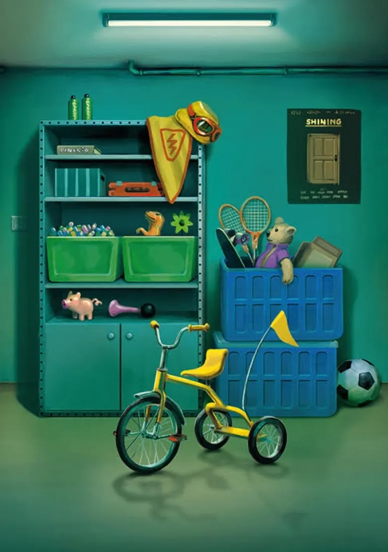 Domek + 3 żetony -"Bocian", "Auto", #Shelfie