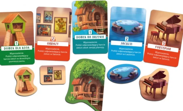 Domek + 3 żetony -"Bocian", "Auto", #Shelfie