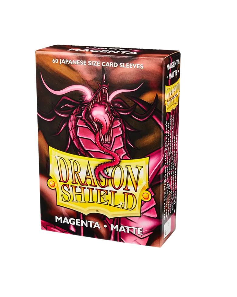 Dragon Shield Japanese (59x86mm) Sleeves - Matte Magenta (60 Sleeves)