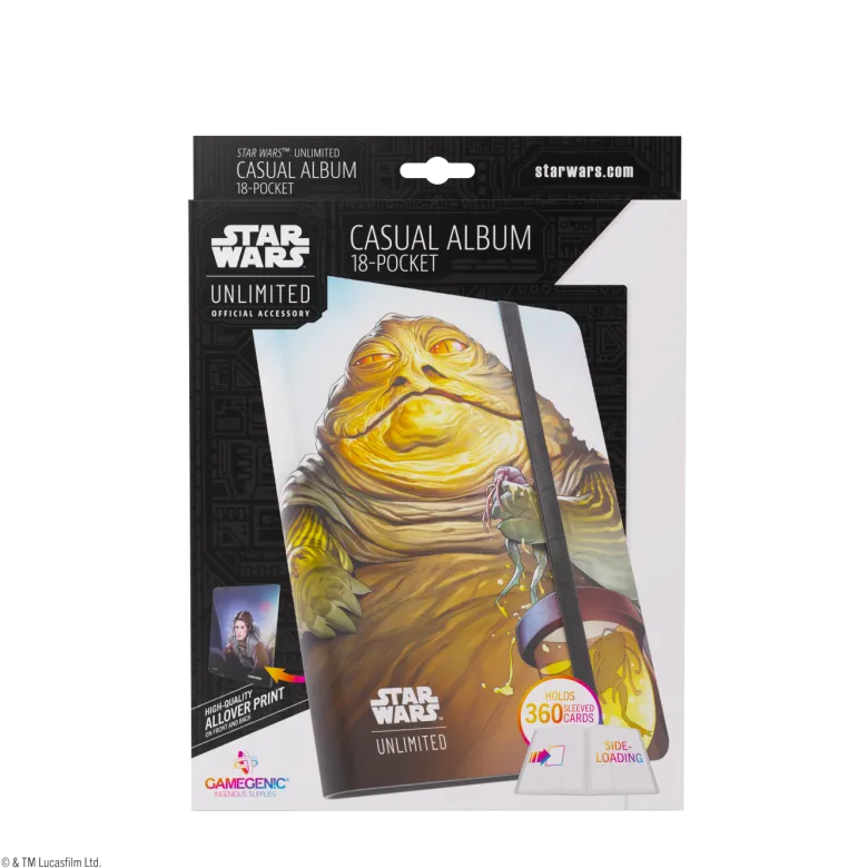 Gamegenic: Star Wars Unlimited Card Game - 18-Pocket Album - Leia Organa/Jabba the Hutt
