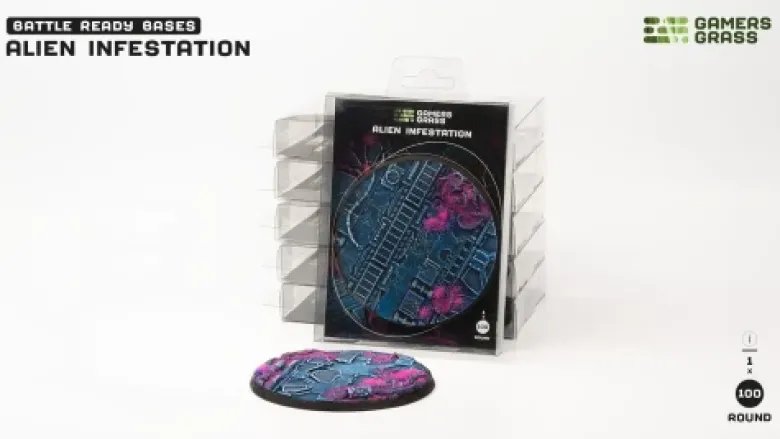Gamers Grass: Alien Infestation Bases, Round 100mm