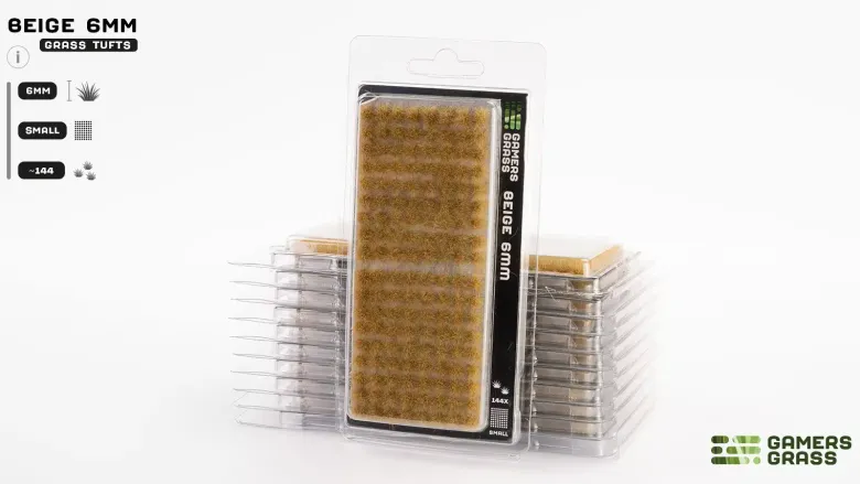 Gamers Grass: Beige Tuft (6mm) - wild