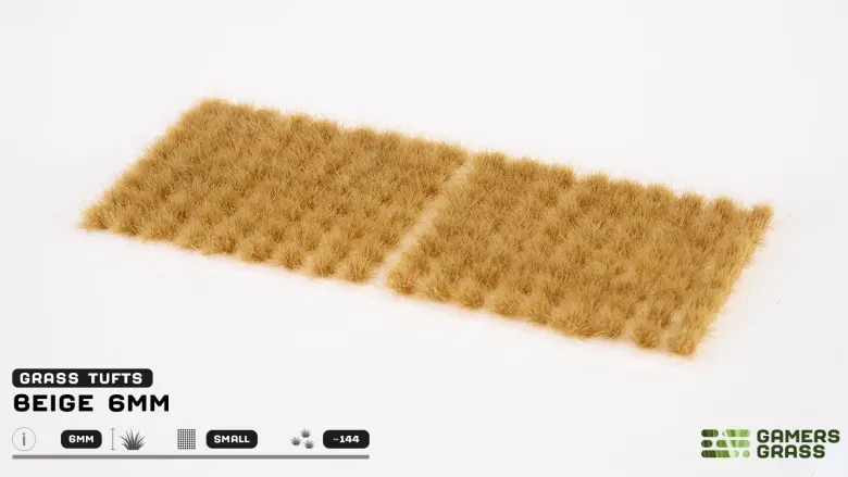 Gamers Grass: Beige Tuft (6mm) - wild