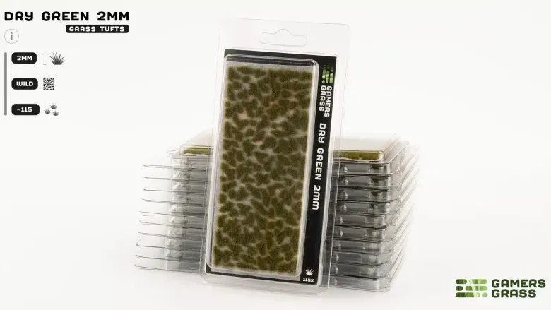 Gamers Grass: Dry Green Tuft (2mm)