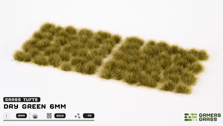Gamers Grass: Dry Green Tuft (6mm) - wild