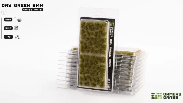 Gamers Grass: Dry Green Tuft (6mm) - wild