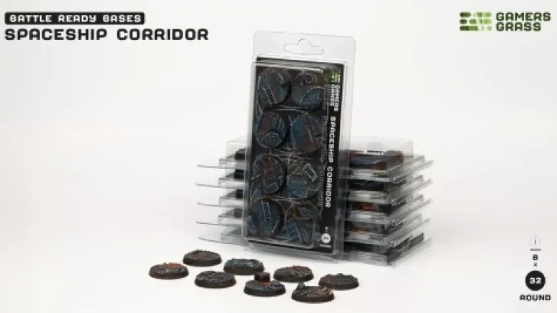 Gamers Grass: Spaceship Corridor Bases, Round 32mm