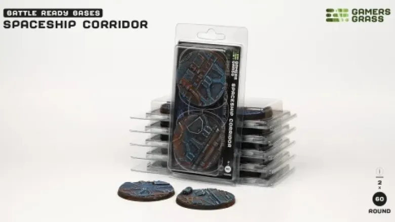 Gamers Grass: Spaceship Corridor Bases, Round 60mm
