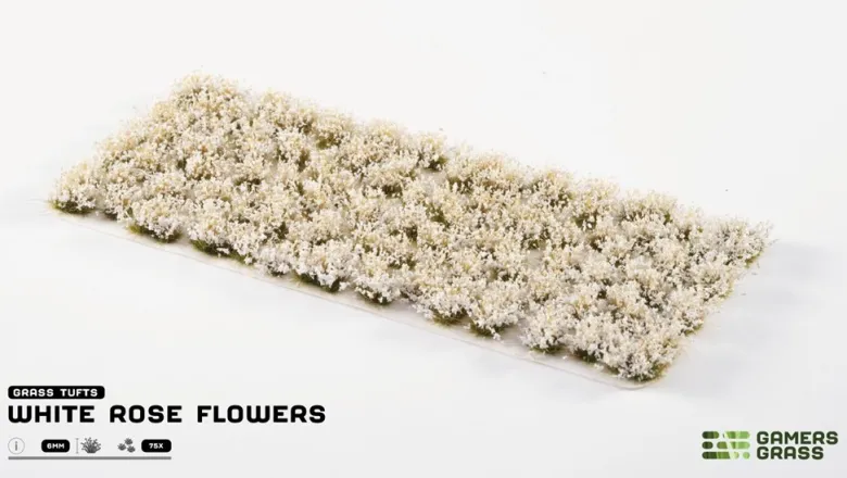 Gamers Grass: White Rose Flowers