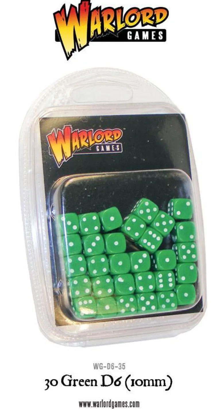 30 Green D6 (10mm)