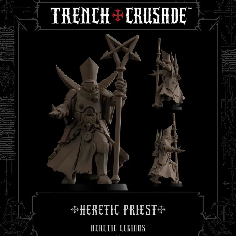 Heretic Legions Heretic Priest with Polearm, Knife