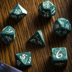 Kości RPG Klasyczne Burzowo-białe (7)