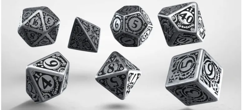 Kości RPG Metalowe Steampunk (7)