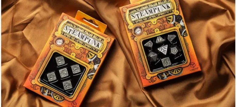Kości RPG Metalowe Steampunk (7)