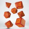 Kości RPG Pogromców Smoków Czerwono-Pomarańczowe (7)