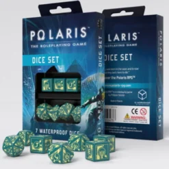 Kości RPG Polaris Turkusowo-jasnożółte 3D6 +3D10 + 1D20 (7)
