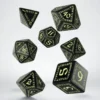 Kości RPG Runiczne Czarno-fosforyzujące (7)