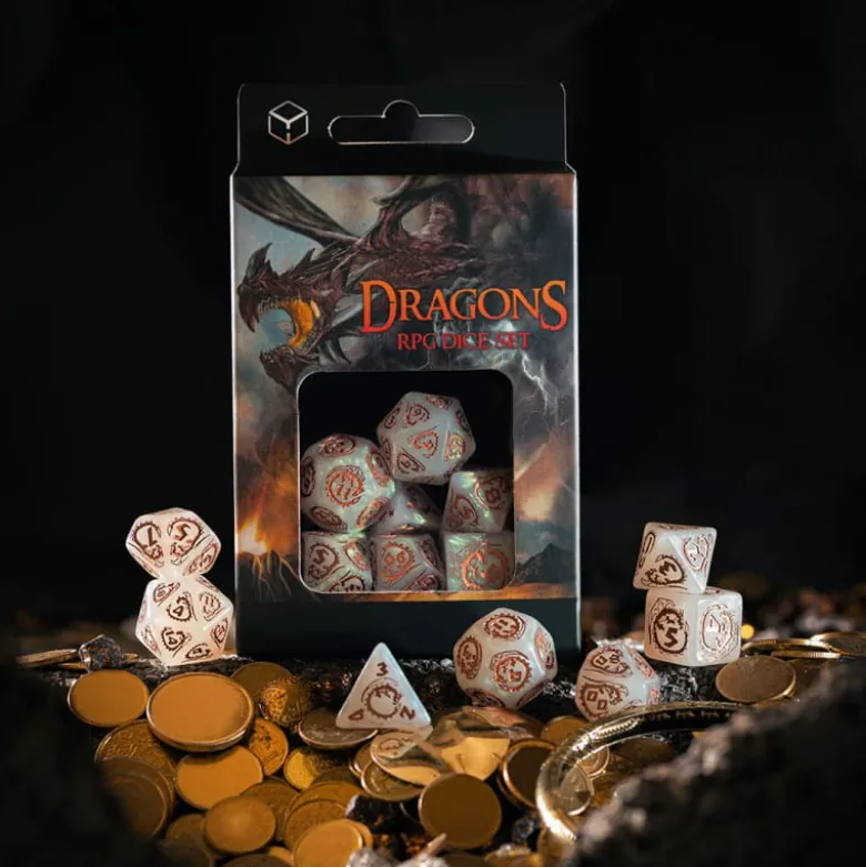 Kości RPG Smocze Kwarcowe