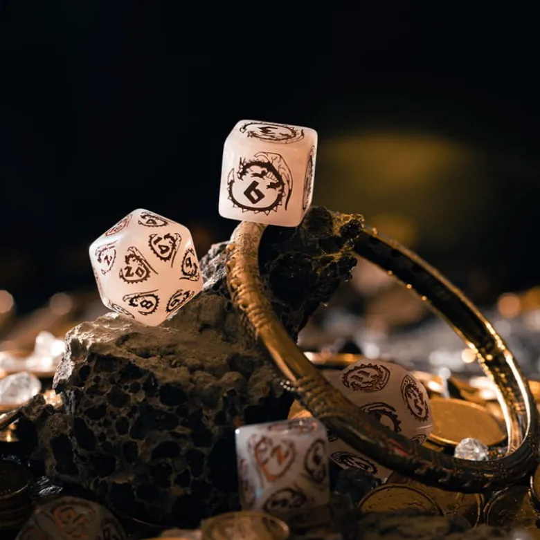 Kości RPG Smocze Kwarcowe