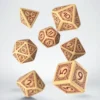 Kości RPG Wikińskie Beżowo-bordowe
