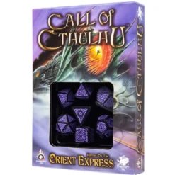 Kości Zew Cthulhu Horror w Orient Express Czarno-fioletowe