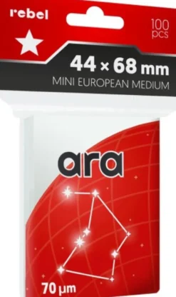 Koszulki na karty Rebel: Ara Medium- Mini European (44x68mm), 100 sztuk