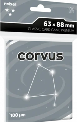 Koszulki na karty Rebel: Corvus Premium (63,5x88 mm), 100 sztuk