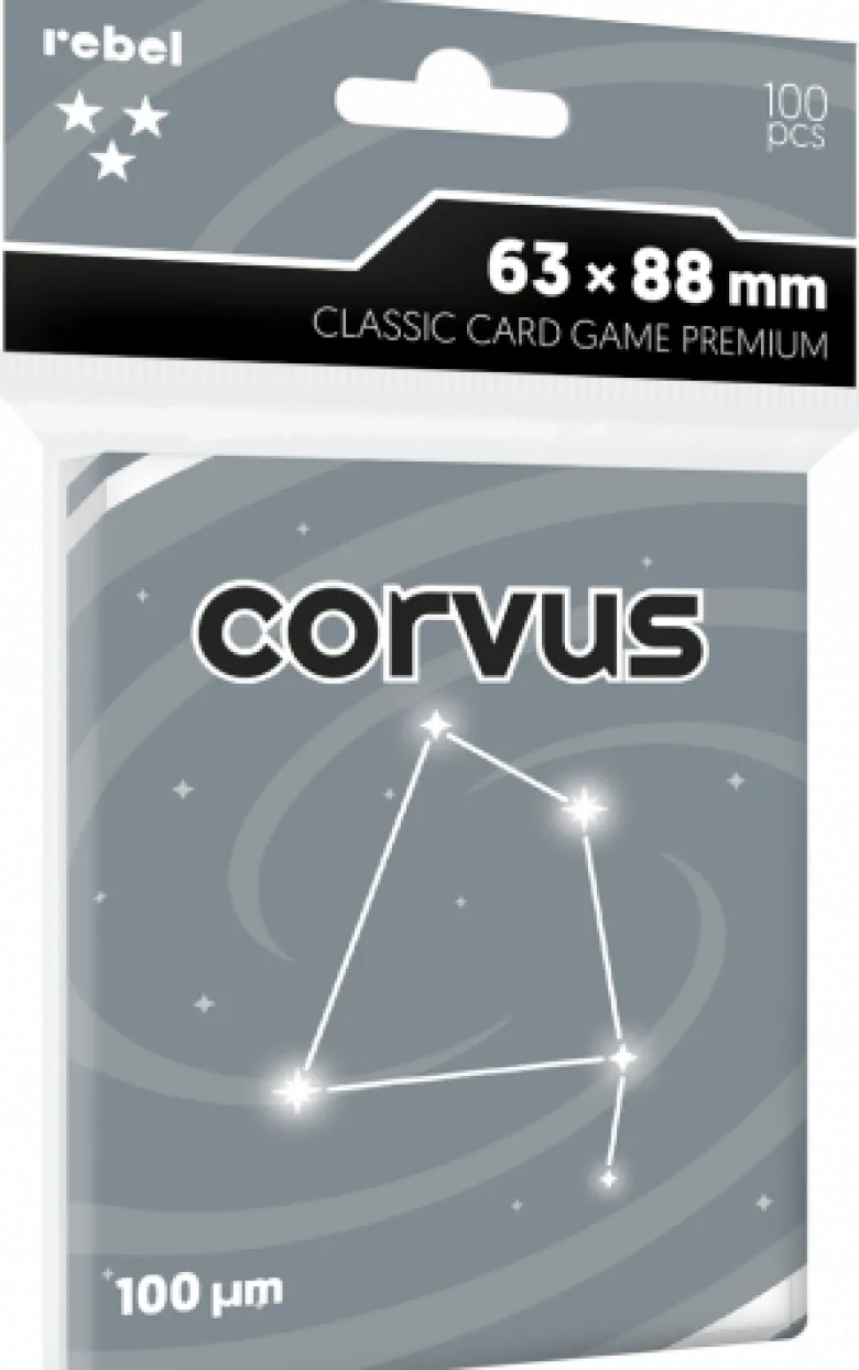 Koszulki na karty Rebel: Corvus Premium (63,5x88 mm), 100 sztuk
