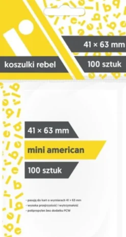 Koszulki na karty Rebel: Mini American (41x63mm), 100 sztuk