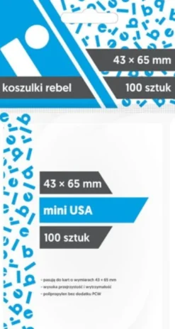 Koszulki na karty Rebel: Mini USA (43x65mm), 100 sztuk