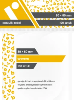 Koszulki na karty Rebel: Wyvern (80x80mm), 100 sztuk
